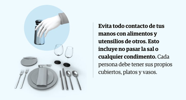 Evitar todo tipo de contacto físico